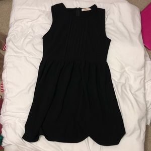 Black Dress with Ruffles at Top